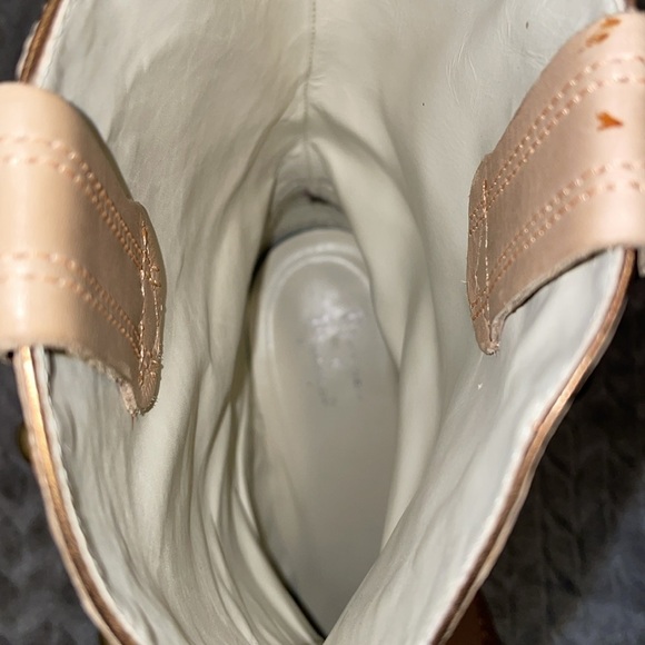 Mercer & Madison Tan Green Genuine Leather Cowgirl Boots.  Size 10‎ - Picture 10 of 12